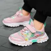 Çocuklar Kızlar için Sneakers Sneakers Çocuk Ayakkabı Erkek Sneakers Kızlar Ayakkabı Gökkuşağı Renkli Nefes Örgü Tenis Infantil Menina G1025