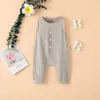 Jumpsuits Baywell Infant Born Baby Boys Girls Cotton Linen Romper Solid Summer Jumpsuit Sleeveless Overalls Clothing Toddler Outfi3362501
