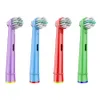 Barnbyte Heads EB-10A Professionell Oral Brush Head 4 Färger för barn Barnrengöring