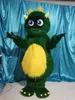 Disfraz de Mascota de monstruo de pelo verde, vestido elegante para fiesta de Carnaval de Halloween, personalización de soporte