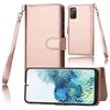 PU -lädertelefonfodral för Samsung Galaxy S22 S21 S20 Note20 Ultra Note10 S10 Plus - 2in1 Fast Color Wallet Magnetic Flip Kickstand Cover Case med 9 kortplatser