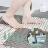 Tapis de bain créatif tapis de salle de bain ensemble maille en plastique souple antidérapant Massage des pieds 8 couleurs pour choisir combinaison gratuite 211109