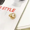 Peri'sbox guld uttalande för kvinnor stora stora öppna finger chunky kupol bred ring smycken