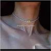 Pendant Necklaces & Pendants Jewelrystar Luxury Crystal Simple Choker Necklace For Women Collana Kolye Bijoux Collares Mujer Gargantilha Col