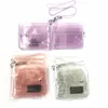 BLING Transparent ID-korthållare Plånböcker PVC Folding Lanyard Kort Plånbok Mode Kvinnor Tjej Glitter Visitkort Väska