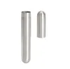 100pcs Paslanmaz Çelik Gümüş Puro Tüp Silindirik Metal Taşınabilir Tek Tel Çizim Zımparalama Puro Aksesuarları SN27752213460