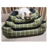 Cat Beds & Furniture S-2XL Plaid Pet Nest Waterproof Bottom Soft Hair Warm Bed Room Large And Medium Sized Kennel Litter