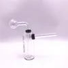 Mini tuyaux d'eau en verre de brûleur à mazout de narguilés portatifs avec l'autocollant 420 Rasta