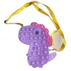fidget zaino borse Coin Bag Cute Dinodaur Reliver Stress Toy Push Bubble Giocattolo antistress Giocattoli sensoriali per bambini Regalo di Natale