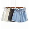 Casual jeans korte vrouwen hoge getailleerde blauwe denim shorts feminino zomer voor vrouw 210525