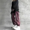 Rahat Pantolon Degrade Renk Sonbahar Güney Kore Harajuku Trend Yansıtıcı Takım Gece Koşu Spor Erkek Kadın 210526