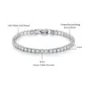 Simple Luxury 4mm Cubic Zirconia Tennis Bracelet For Women Men Gold Silver Color Crystal Chain Bangle Engagement Wedding Party Jewelry Gifts