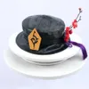 Hu Tao cosplay perruque Genshin Impact cosplay HSIU Brun foncé dégradé brun clair double queue de cheval cheveux longs Imitation chapeau en cuir Y0903