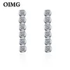 OIMG 2021 Korean version of silver-plated zircon simple female French earrings BB-11