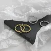 Autentisk 925 Sterling Silver Hoop Earring Handmade Geometric Ed Circle Earrings for Women Girls Wedding Party Gifts3602675