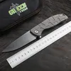 Green Thorns F95 Klappmesser, K110/D2 Klinge TC4 Titan Flachgriff Outdoor Camping Taschenfruchtmesser EDC Tooll