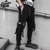 Streetwear Salopette pour hommes Sarouel Hip Hop Casual Sports Joggers Pantalon Cargo Mode Tactique 210715