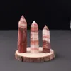 6-7 cm cristallo naturale rodocrosite punto bacchetta artigianato guarigione obelisco quarzo rosa ornamento per la decorazione domestica pietra energetica