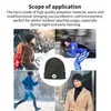 Bonnet d'hiver sans fil Bluetooth 5.0, casque d'écoute intelligent avec 5 lumières LED, musique mains libres, câble chaud tricoté, masques de cyclisme