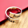 Europa en de Verenigde Staten accessoires paar accessoires belettering ring meer liefde woorden hartvormige paar ring