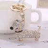 Keychains Fashion Dog Dachshund Car Keychain Key Chain Charm Pendant Keys Holder Keyring Women Girl Gift Styling Interior Accessories Miri22