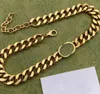 Pendant Necklaces Designer High Quality Necklaces Cuban Choker Necklace Collares Punk Vintage Chunky Thick Link Chain for Women New Year Jewelry AccessoriesL2404