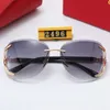 Sunglasses Designer women metal leopard head profiled design clothing show top accessories fashion elements fused large frames mod253U