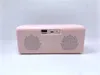 Custom Design Bluetooth Speaker 3D Stereo FM Radio Wireless Loudspeaker Portable Outdoor TF Card Compatible with Mic White B165