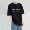 IEFB Rundkragen Kurzarm Herren Sommer Halbarm T-Shirt Koreanischer Buchstabe Rint Ins Lose Mode Schwarz Weiß T-Shirt Top Chic 210524