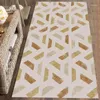 Tapijten anders bruine strepen Geometrische lijnen NORDEC 3D-print antislip Microfiber Wasbare Runner Mats Vloer Mat Tapijten Gang Carpets1