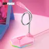 Microfono USB Pink USB Free Drive HD Scheda audio Riduzione del rumore RGB Gamer per computer Mike emetti di emissione di luce RGB