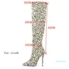 All'ingrosso-Stivali 2021 Sexy Thin High Women Knee Fashion Zipper Leopard Long Pointed Toe Autunno Inverno