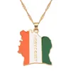 Pendentif Colliers Arabe Algérie Afrique Éthiopie Érythrée Carte Collier Goutte D'huile Femmes Bijoux