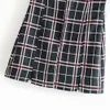 Chu Sau Schönheit Büro Dame Hohe Taille Plaid Print Mini Röcke Womens Casual Chic Sommer Wilden Rock Frauen Falda de Mujer 210508