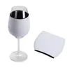 Drinkware Poignée Cas Sublimation Blanc 10 oz 12 oz Verre À Vin Tumbler Néoprène Isolant Manches Titulaire Couverture Pour DIY Ornements RRA10707