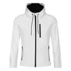 Men's Jackets Stylish Winter Coat Windproof Loose Zipper Hooded Jacket