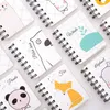 Card Holders Kawaii Mini Binder Spiral Notebooks A7 Cute Bear Animals Writing Pads Pocket Book For Drawing Korean Stationery School Supplies
