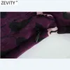 Kobiety Vintage Stojak Kołnierz Kwiat Print Bow Sashes Midi Dress Sukienka Kobieta Puff Sleeve Casual Slim Line Vestido DS4827 210420