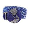 Nuova cintura Wtern Rhinton per donna uomo moda cinture con borchie di diamanti Rhinton Globe fibbia per Jean Strass Ceinture Femme2313941