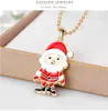 Christmas Pendant Necklaces Santa Claus Snowman Bells Pingguo Christmas-Tree Christmas-Hat Lovely Pendants 9 Styles Nice X-mas Decoration Adornment Can Choose