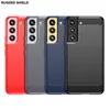 Carbon Fiber Texture Armadura Escovado TPU Capa Para Para Samsung Galaxy S22 Ultra M52 A33 A53 5G A13 A03 A03S 100 pcs / lote