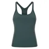 L-129 Ärmlös Yoga Vest T-shirt Solid Färger Kvinnor Mode Utomhus Yoga Tankar Sport Running Gym Toppar Kläder