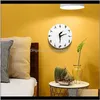 Horloges Décor Jardin Drop Delivery 2021 Postures Gym Fitness Fille Flexible Silencieux Moderne Horloge Montre Maison Mur Art Méditation Décor Yoga Stu