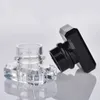 100 pcs/lot 30 ml 50 ml parfum cosmétique verre vaporisateur bouteille carré rechargeable atomiseur noir Transparent verre