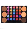 Paleta de sombras de ojos metálica con brillo mate de 25 colores, paletas de contorno de 6 colores con un pincel, libre de crueldad, color nude, rojo, rosa, azul, verde, dorado, morado, tono colorido ahumado