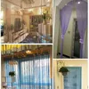 1pcs Store Background Hotel Silver Thread Curtain Partition Curtain Window Screen Wedding Bedroom Decoration Curtain Top F8273 210420