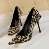 topuklu leopar stilettos