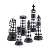 Ornements d'échecs pièces d'échecs en céramique accessoires de jeux de société échecs internationaux décor à la maison ornements d'échecs simples H1102