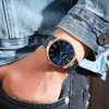 Curren Reloj Hombre 2019 Date Hommes Montres Montre De Mode En Acier Inoxydable Bande Étanche Montre À Quartz pour Hommes Bleu Horloge Q0524