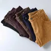 6 couleurs hommes épais velours côtelé pantalons décontractés hiver Style affaires mode Stretch coupe régulière pantalon mâle marque vêtements 210616